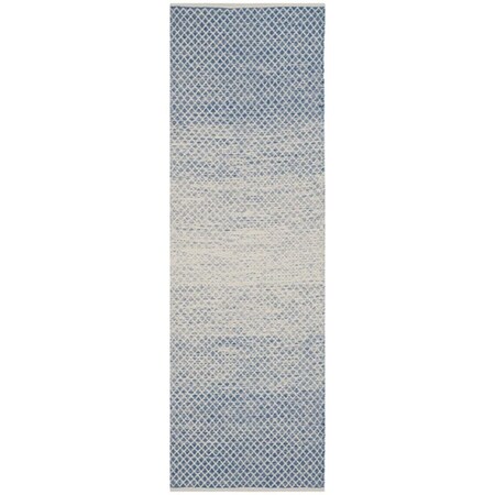 Safavieh 2 ft. 3 in. x 7 ft. Runner Montauk Hand Woven RugBlue & Ivory MTK601B-27